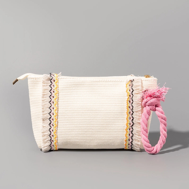 Polyester Solid Color Embroidery Square Clutches