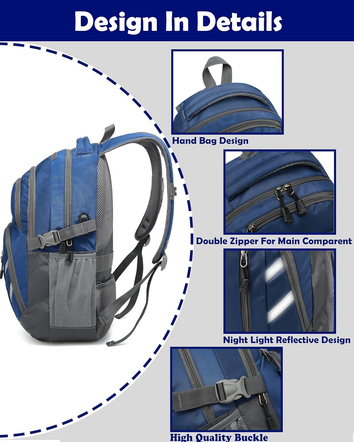 ProEtrade Backpack Bookbag for College Laptop Travel,Fit Laptop Up to 15.6 inch with USB Charging Port Multi Compartment Anti theft, Gift for Women Men (Galaxy)