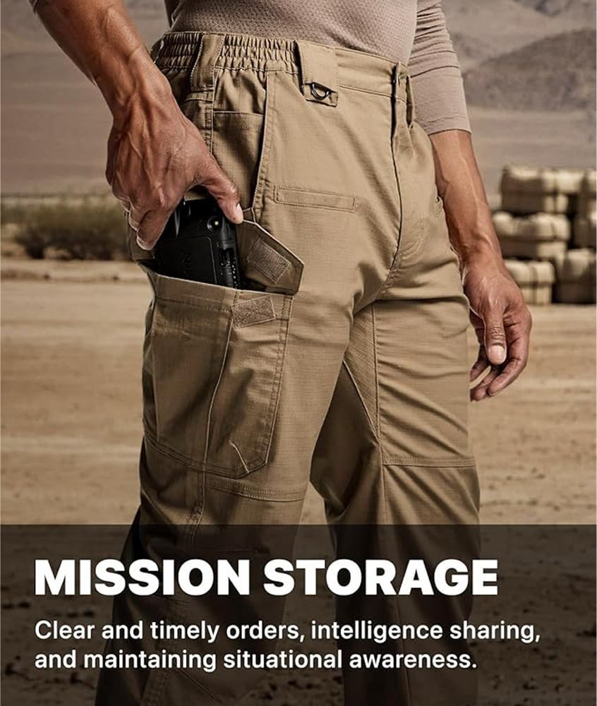 ⚡Last Day Clearance -Men's Flex Stretch Tactical Pants, Water Resistant Ripstop Cargo Pants