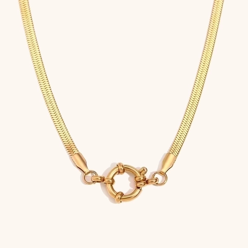 Minimalist Geometric 304 Stainless Steel 18K Gold Plated Necklace