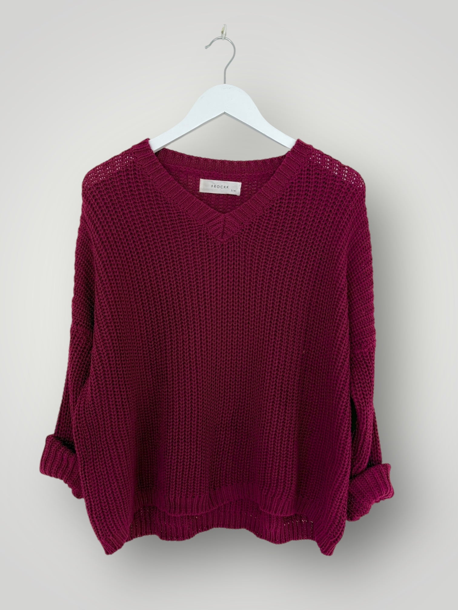 jasper cotton knit - merlot