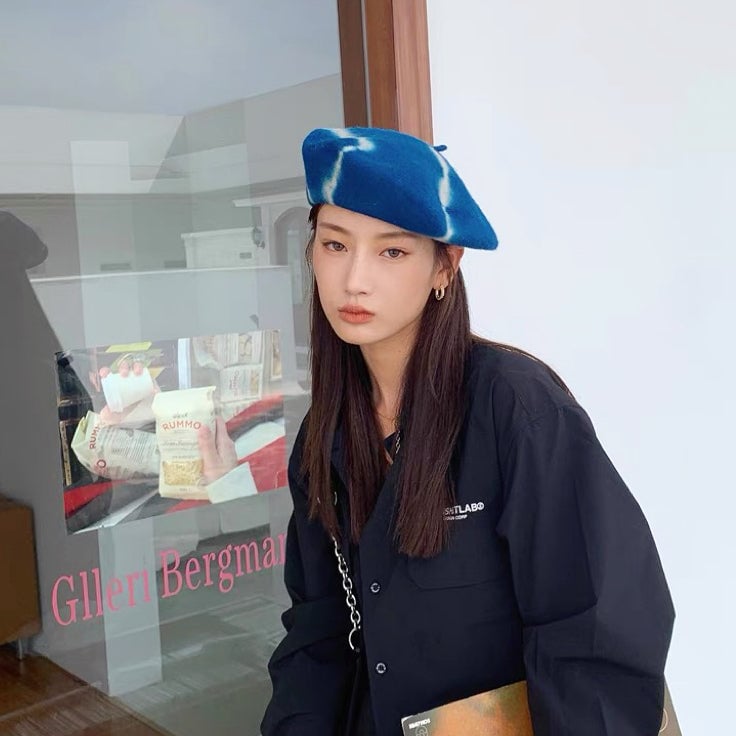 Tie Dye Wool Beret