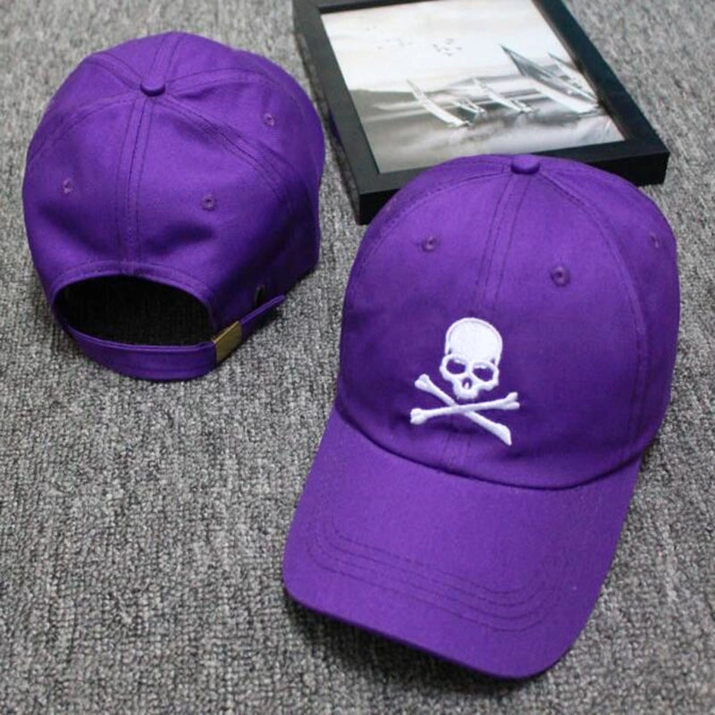 Skull Embroidered Korean Style Summer Street Fashionable Casual Cap Simple Men's And Women's Sun Hat Baseball Cap