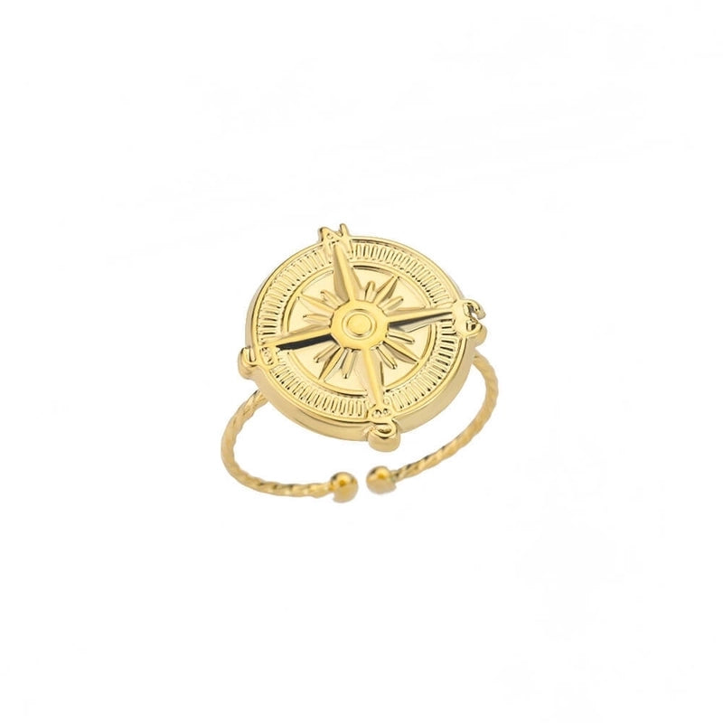 Minimalist Geometric Round Heart Shape 304 Stainless Steel 18K Gold Plated Plating Open Rings