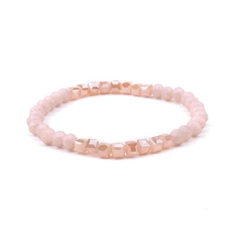 Minimalist Geometric Beaded Crystal Bracelets