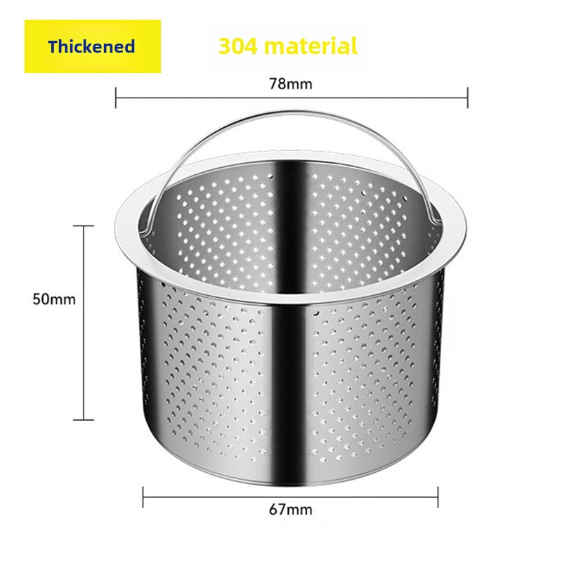 Kitchen Filter Drain Net Sink 304 Stainless Steel Filter Sink Garbage Artifact Sewer Drain Funnel