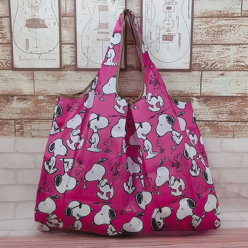 Printed Environmental Bag Large 210T Supermarket Folding Shopping Bag Thickened Tote Bag Shopping Bag