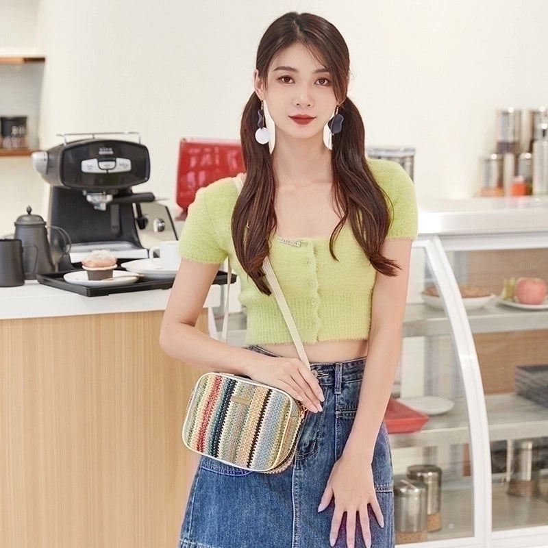 Women's Small All Seasons Straw Streetwear Straw Bag