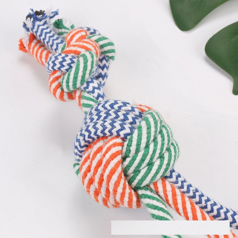 Simple Bite-resistant Knot Woven Cotton Rope Pet Toy