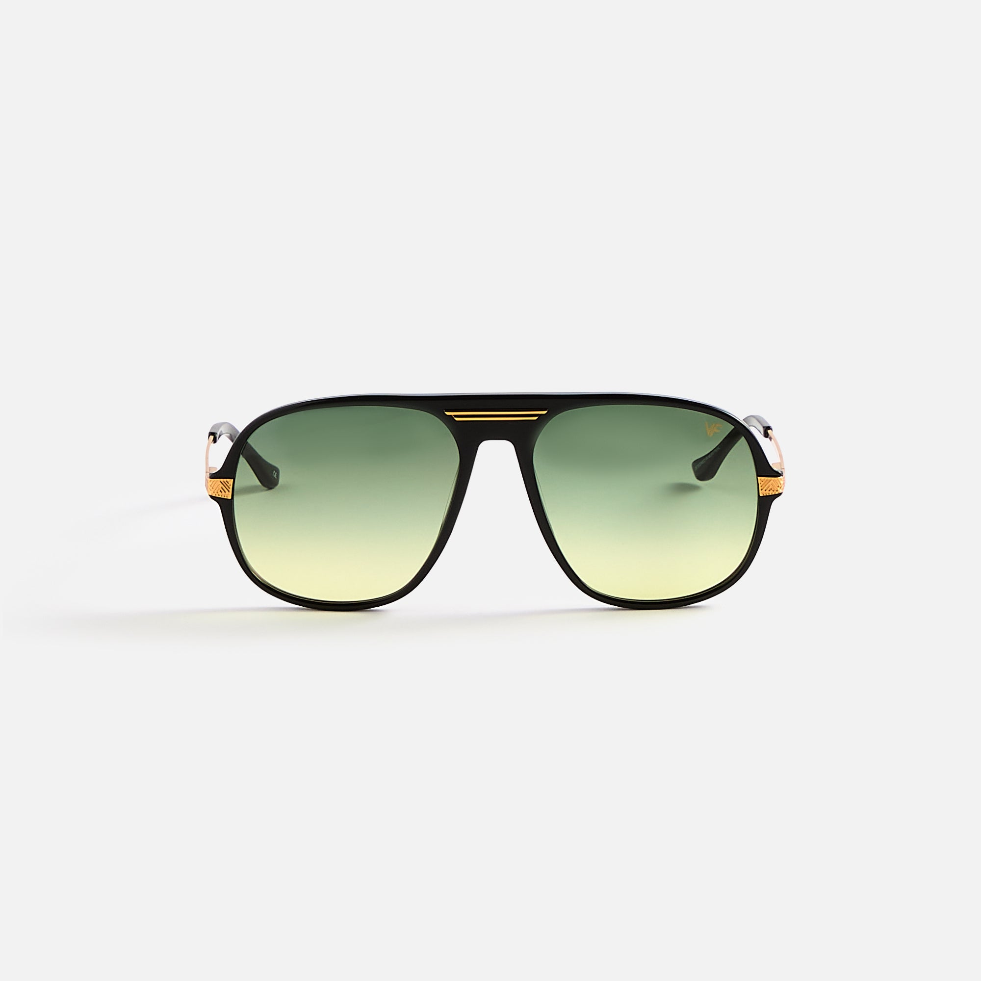 Vintage Frames Lucky Black Acetate - Green Yellow Gradient