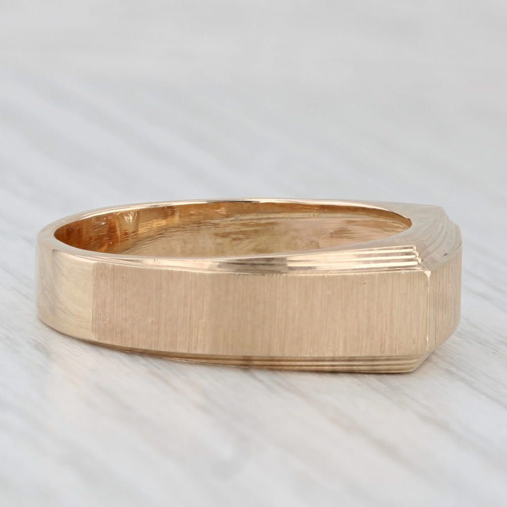 0.20ct Diamond Solitaire Men's Ring 14k Yellow Gold Size 11.5 Band Wedding