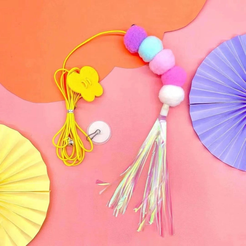New Retractable Hanging Swing Cat Toy Cat Stick Hanging Door Felt Mouse With Catnip Cat Toy