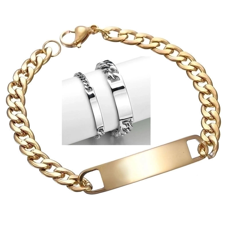 Minimalist Geometric 304 Stainless Steel 18K Gold Plated No Inlaid Stainless Steel Bracelets In Bulk