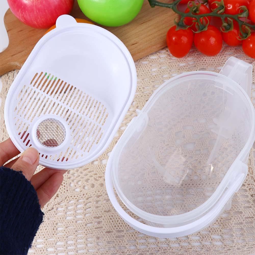 Rice Washer. Manual Plastic Rice Cleaner Washing Bowl With Handle