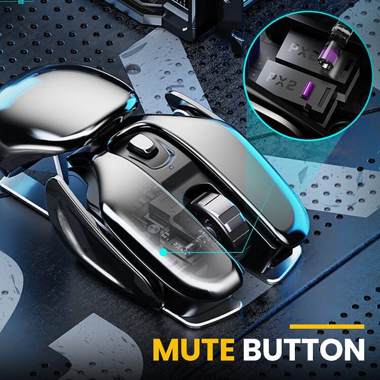 ⚡Hot Sale⚡Wireless Ergonomics Metal Mouse