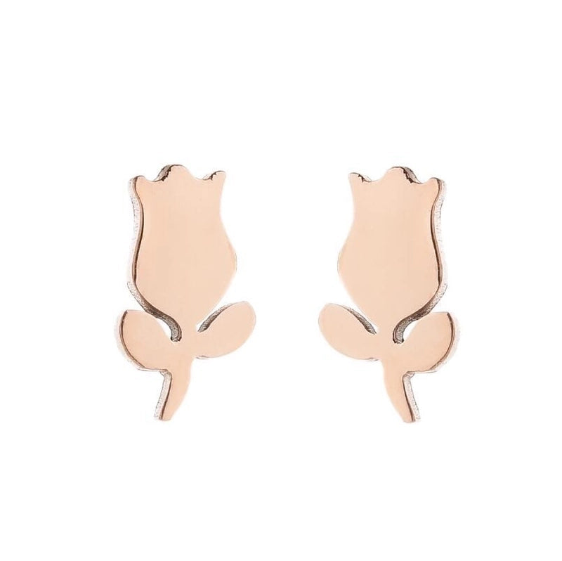 1 Pair Fashion Snowflake Plating 304 Stainless Steel 18K Gold Plated Ear Studs