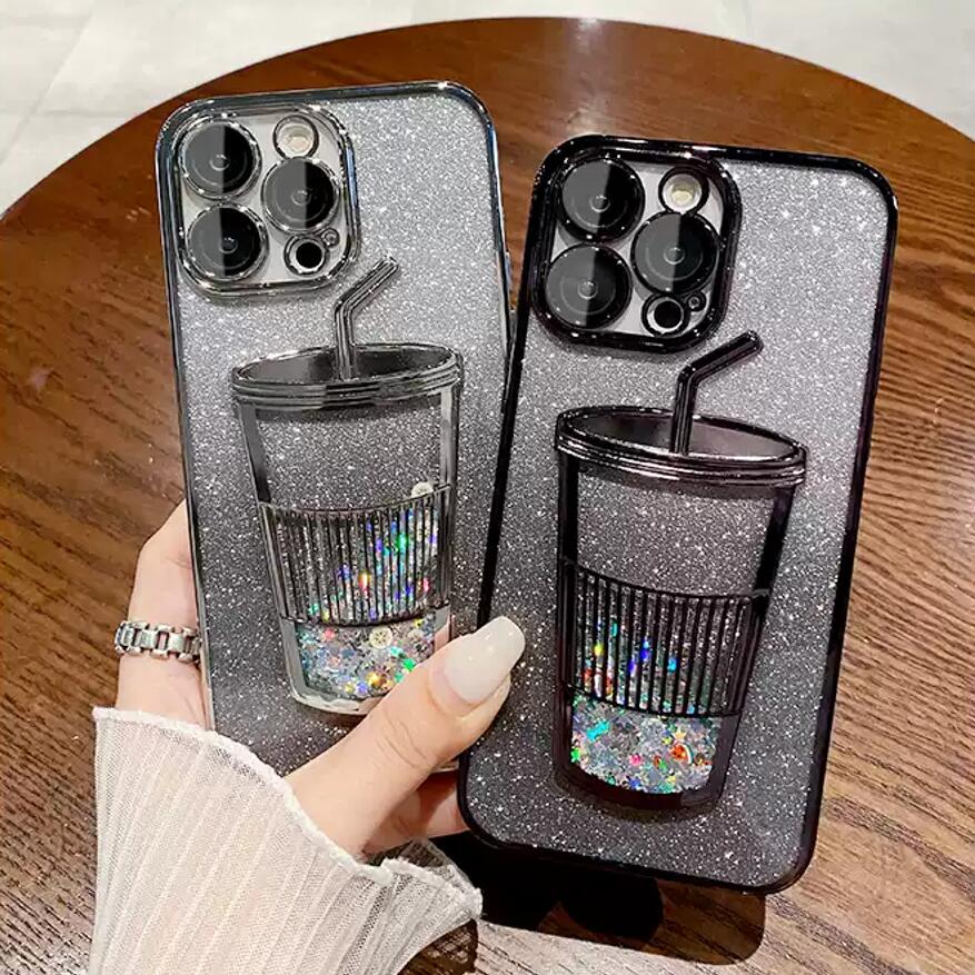 Gradient  Quicksand Starlight cup iPhone Case