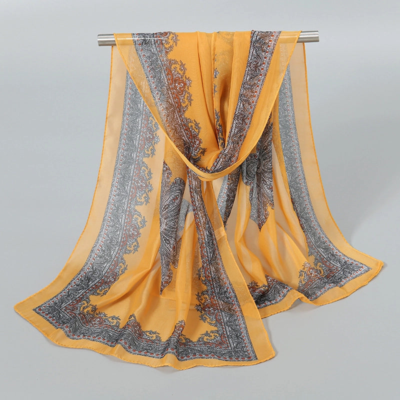 Women's Streetwear Solid Color Chiffon Scarves & Gloves