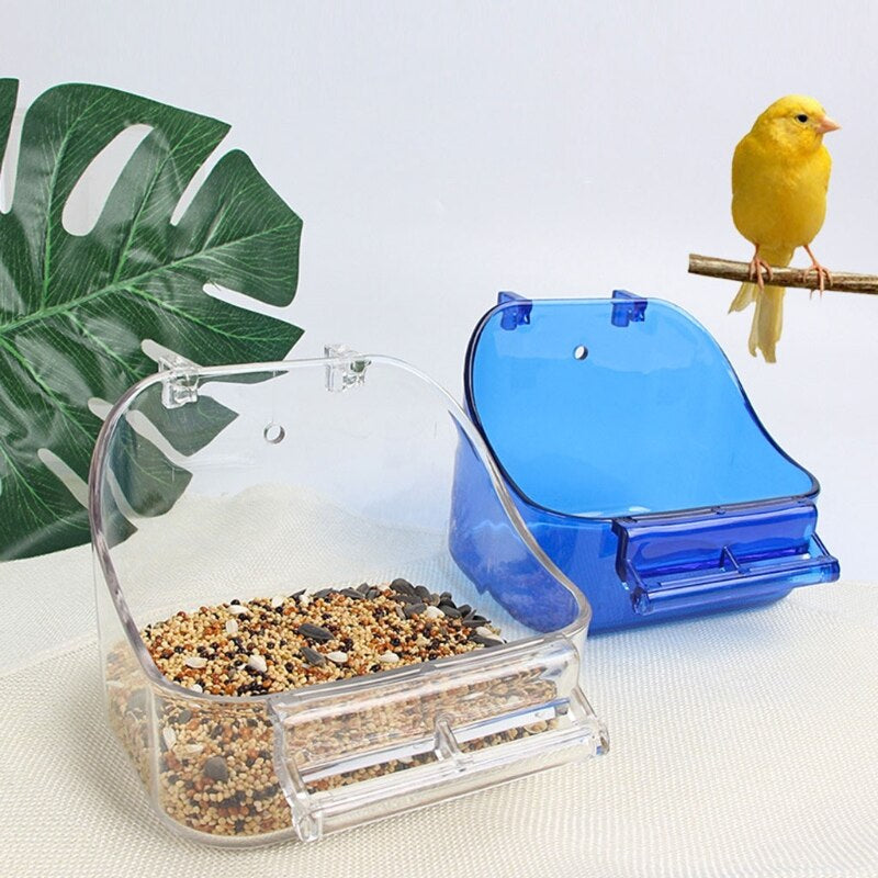 Transparent Bird Food Tray Box