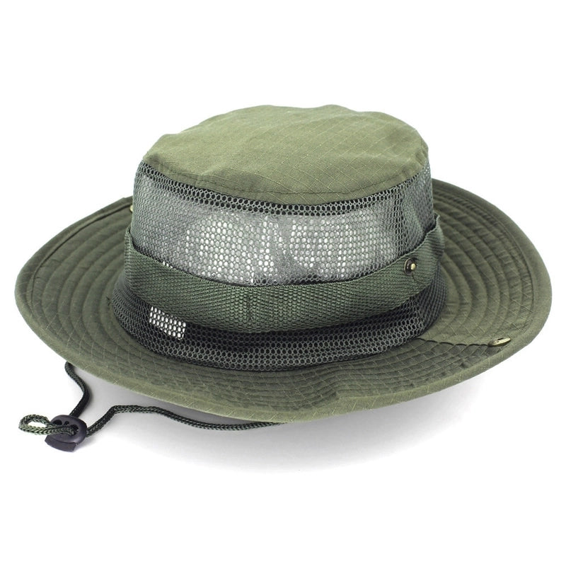Adults Casual Solid Color Camouflage Flat Eaves Bucket Hat