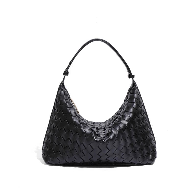 Women's Medium Pu Leather Solid Color Elegant Streetwear Dumpling Shape Zipper Shoulder Bag