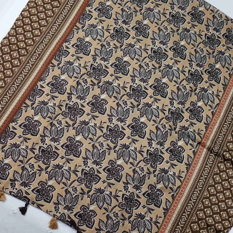 Women's Vacation Flower Polyester Scarf