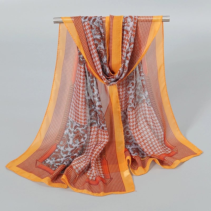Women's Streetwear Solid Color Chiffon Scarves & Gloves