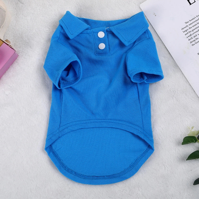 Minimalist Polyester Solid Color Pet Clothing