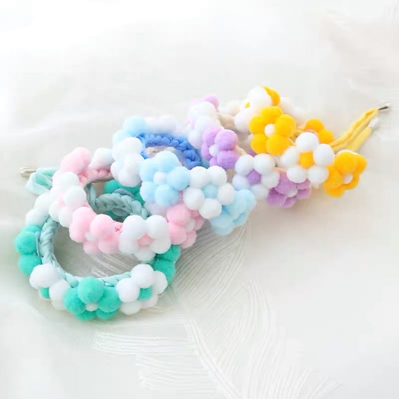 Knitted Flower Cat Dog Collar