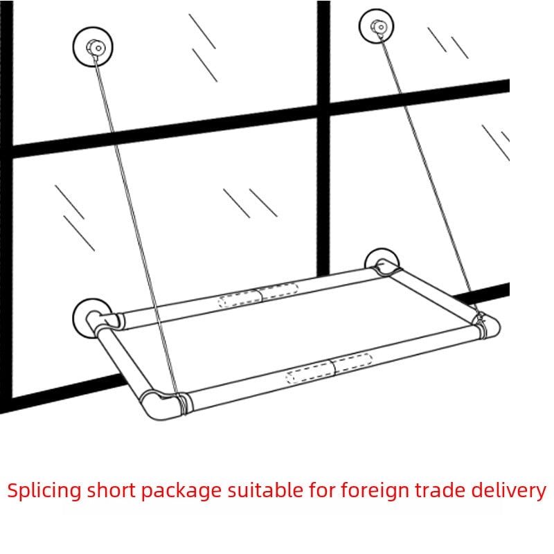 New Pet Supplies Cat Hammock Super Strong Screw Suction Balcony Cat Climbing Frame Bed Splicing Design Nest