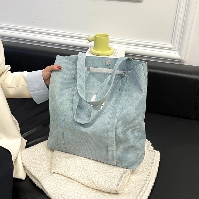 Unisex Fashion Solid Color Canvas Shopping Bags