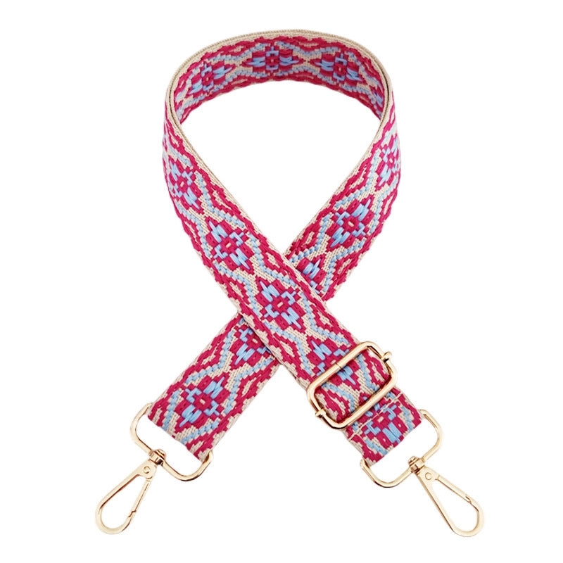 Polyester Cotton Geometric Bag Strap