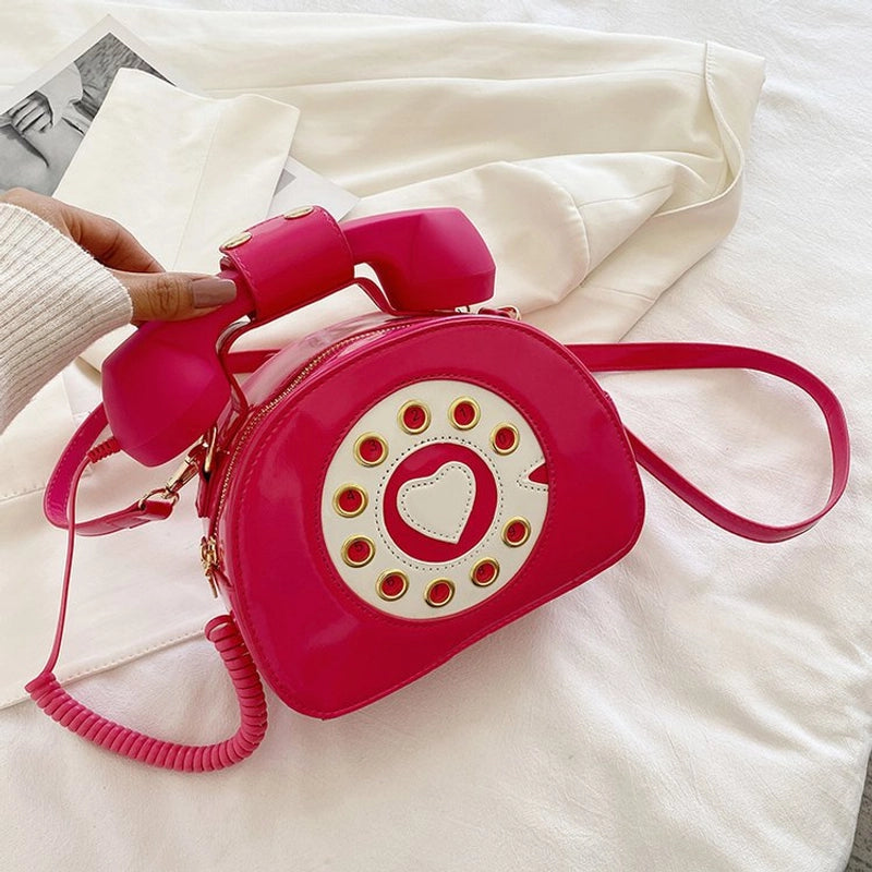 Medium Pu Leather Vintage Style Circle Bag