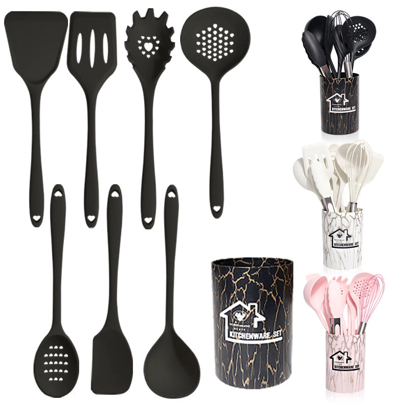 Silicone Spatula Spoon 18 Piece Set Nordic Light Luxury Silicone Spatula Non-stick Pan High Temperature Resistant Silicone Kitchenware Set