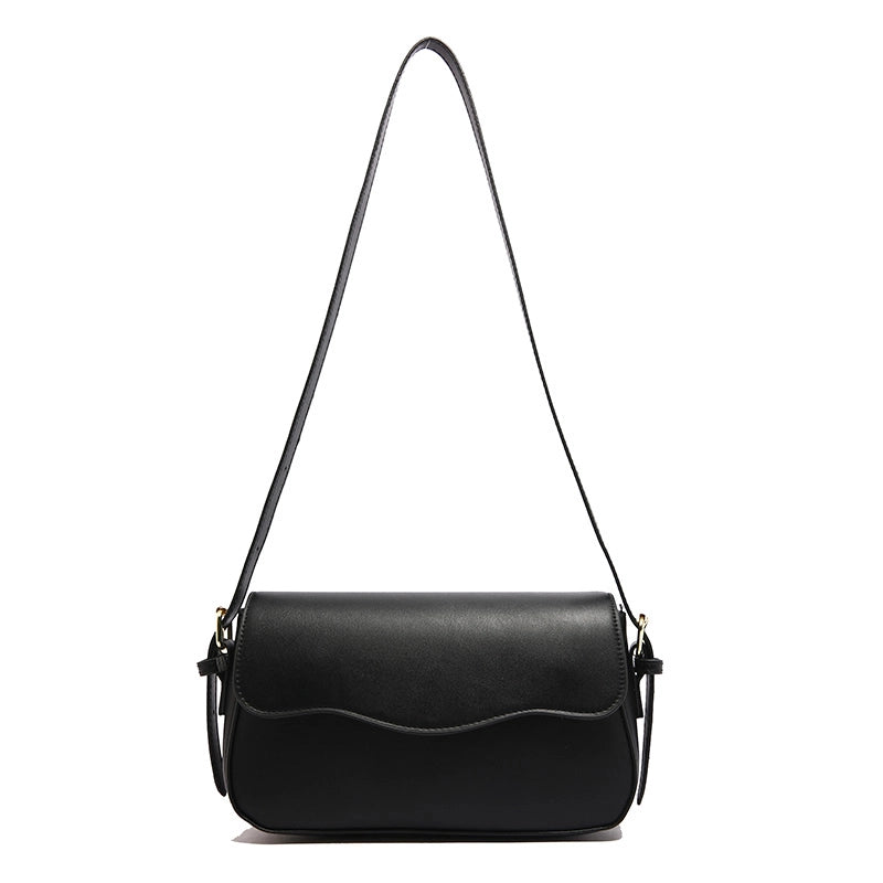 Women's Pu Leather Solid Color Streetwear Square Magnetic Buckle Shoulder Bag