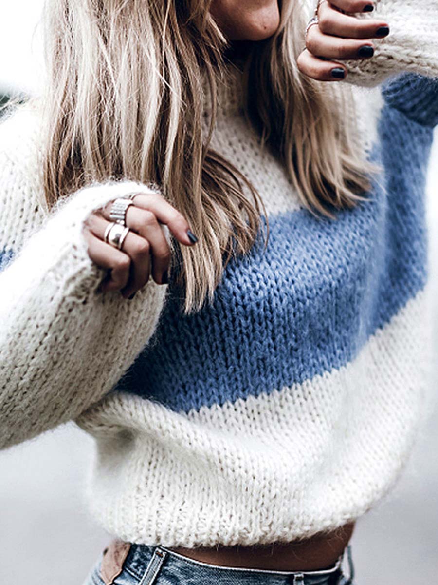 Round Neck Knitted Sweater