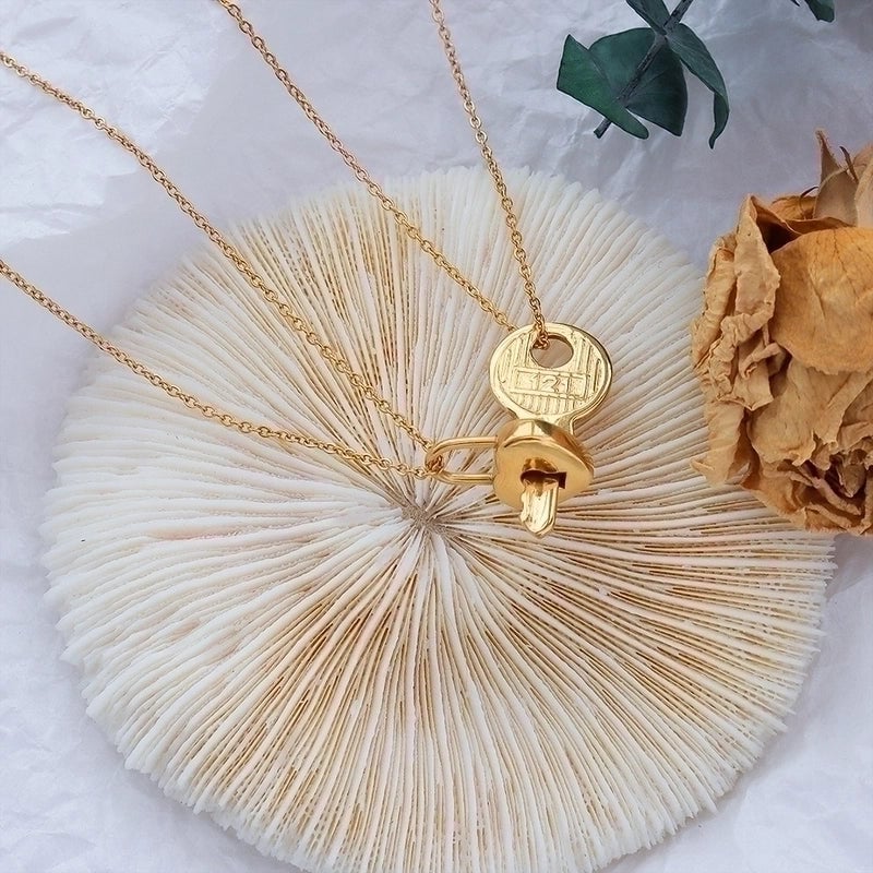 Fashion Printing 304 Stainless Steel 18K Gold Plated Plating Necklace
