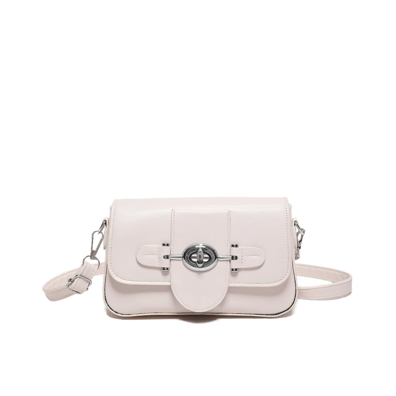 Women's Pu Leather Solid Color Streetwear Flip Cover Crossbody Bag
