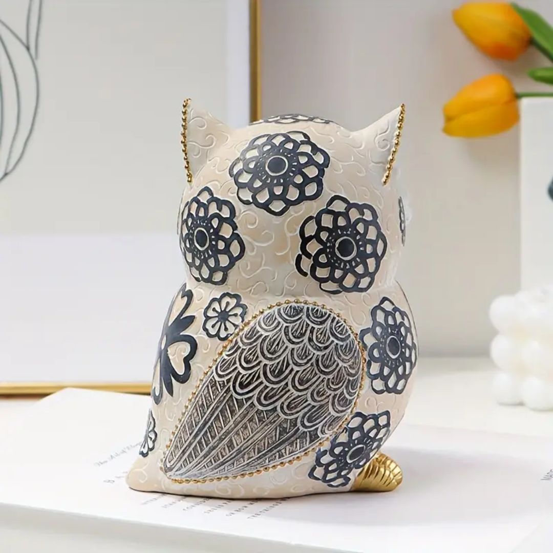 Nordic Resin Owl Ornament