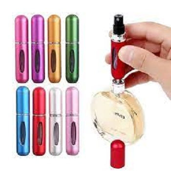 (Pack of 5) Perfume Refillable Atomizer Spray Bottles (5ml) Purse. Pocket Luggage