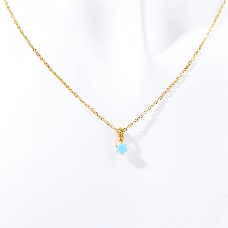 201 Stainless Steel 304 Stainless Steel Titanium Steel Gold Plated Elegant Streetwear Plating Color Block Necklace