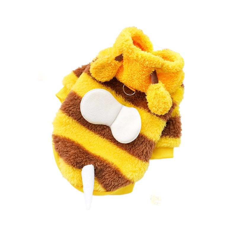 Cute Polyester Bee Pet Clothing