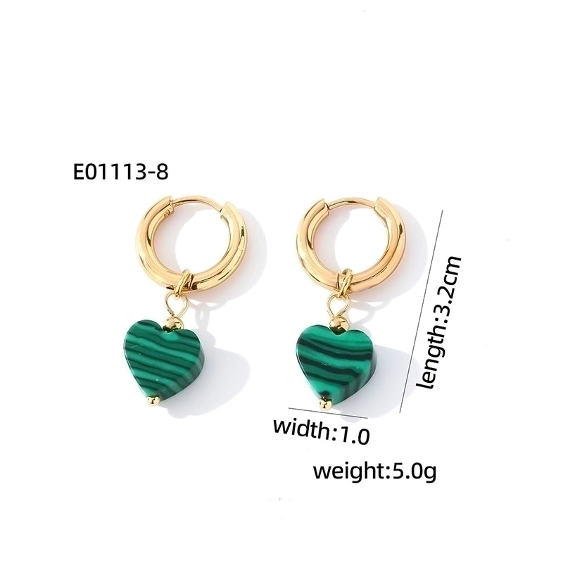 1 Pair Casual Sweet Minimalist Heart Shape Plating 304 Stainless Steel Gold Plated Drop Earrings