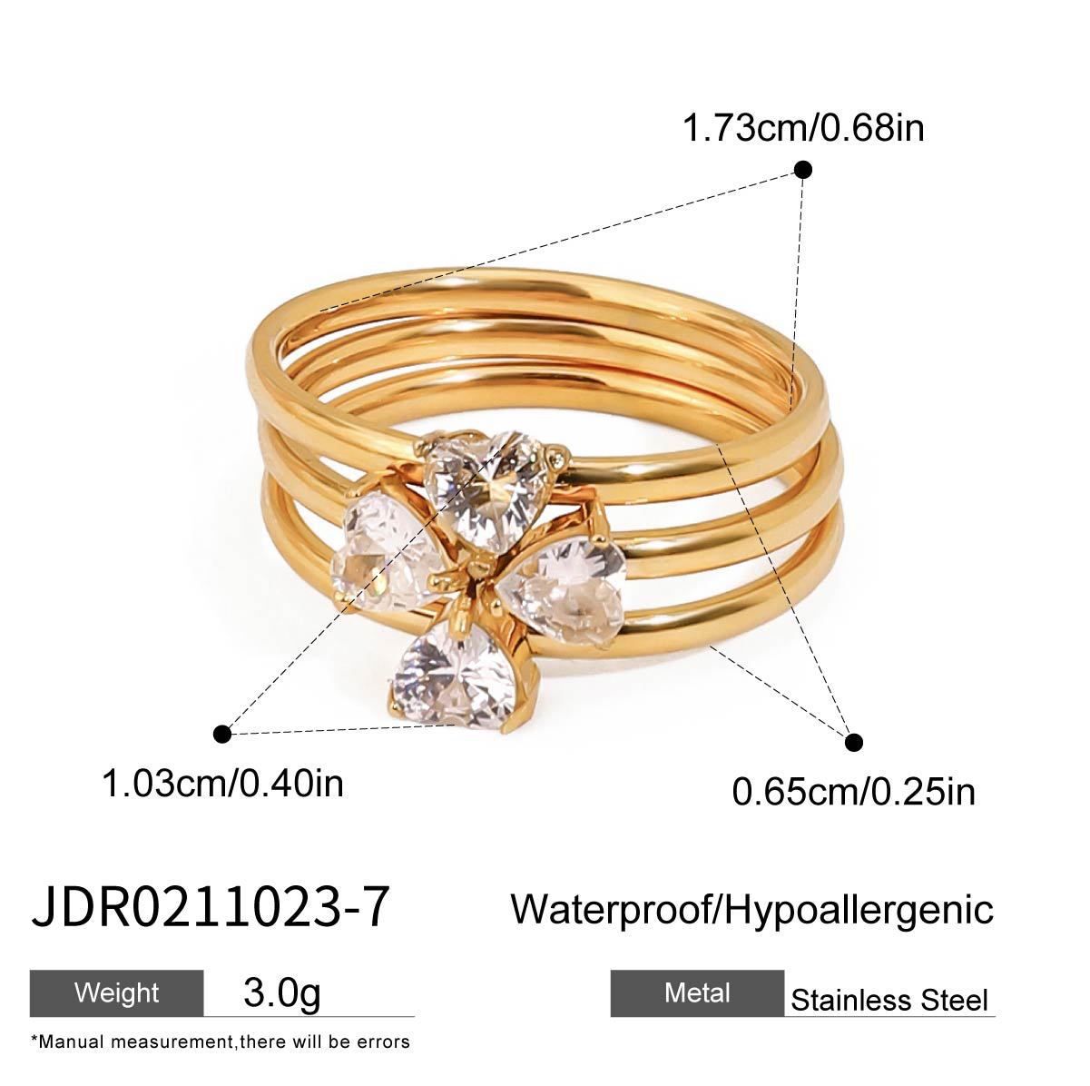 Jie Ding Titanium Steel Ring Female Niche Design Ring Jewelry Stainless Steel Rings