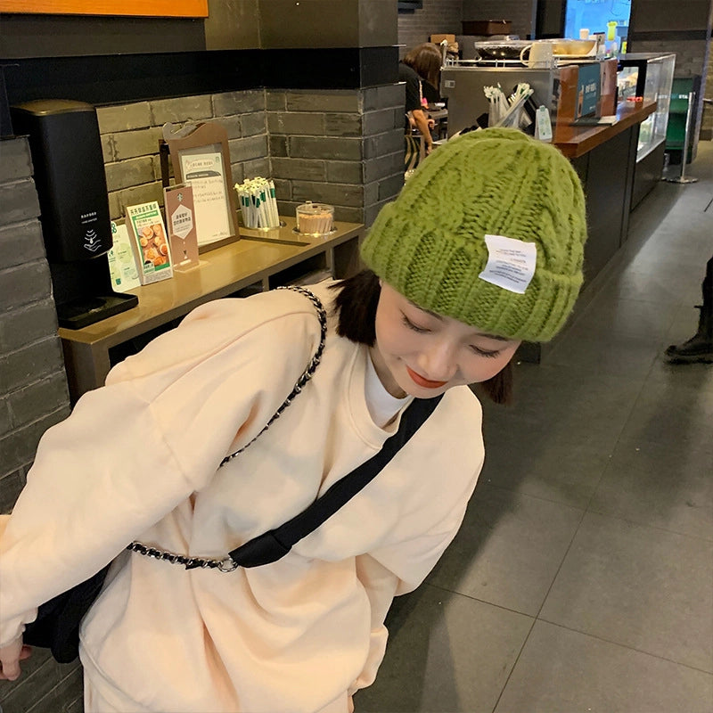 Unisex Classic Style Solid Color Eaveless Beanie Hat