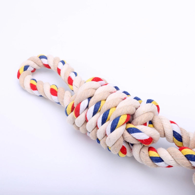Explosive Spot Pet Supplies Dog Cotton Rope Toy Large Big Dog Molar Interactive Bite-resistant Tipping Rope Knot