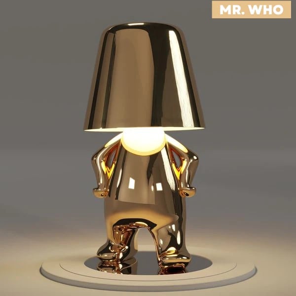 Creativity Thinker Little Golden Man Table Lamp