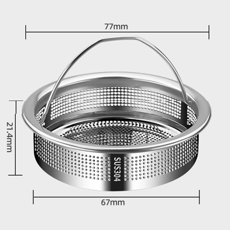 Kitchen Filter Drain Net Sink 304 Stainless Steel Filter Sink Garbage Artifact Sewer Drain Funnel