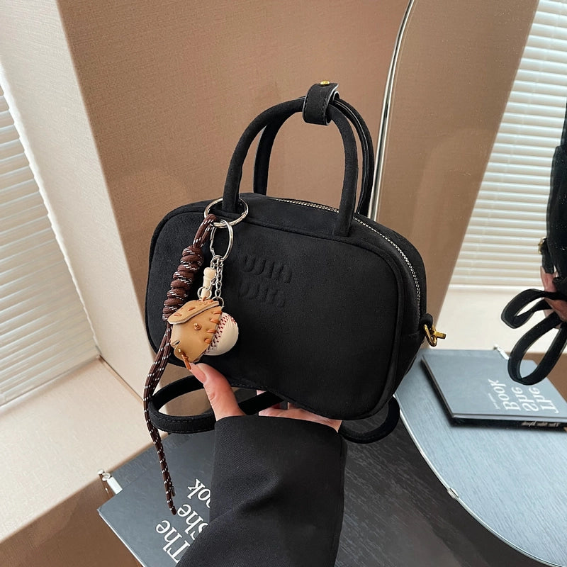 Women's Pu Leather Solid Color Basic Square Zipper Shoulder Bag Handbag Crossbody Bag