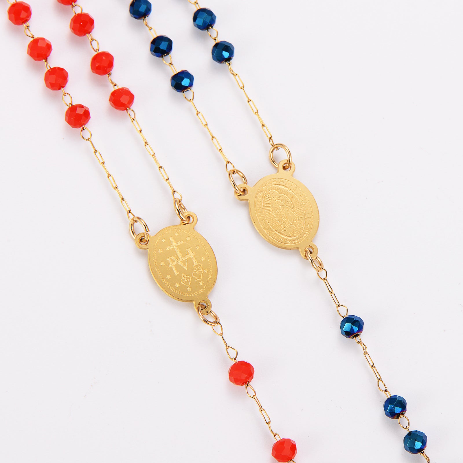 Aml Niche Personality Cross Portrait Round Pendant Stainless Steel Necklace